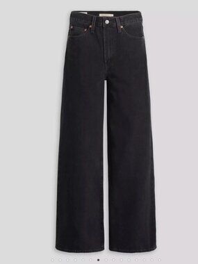 Levi's Ribcage Wide Leg High Rise Jeans Dark Wash Size 28